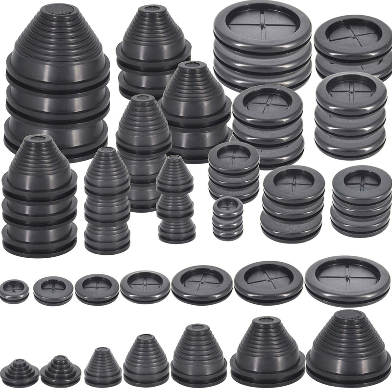 [Australia - AusPower] - Rubber Grommets Wire Protection,Closed Rubber Grommet,Firewall Solid Closed Hole,Firewall Plug Grommet Synthetic Wire Protection Hole Grommets,for Drill Hole Wire Electrical Appliance Plumbing 