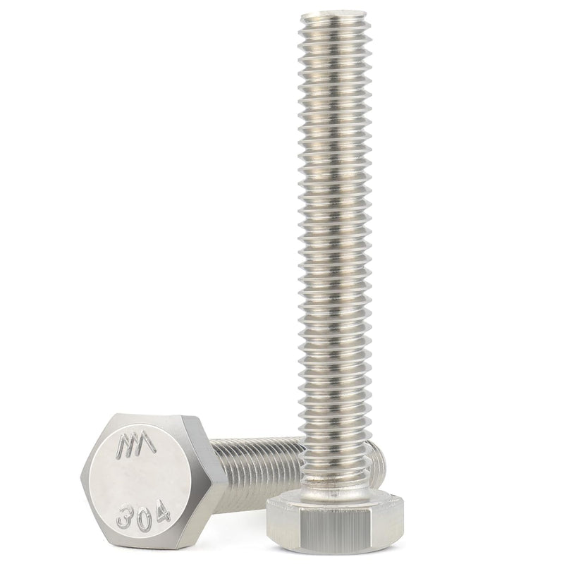 [Australia - AusPower] - 11Pcs 3/8-16 x 2" Hex Head Screws Bolts,304 Stainless Steel 18-8,Fully Threaded,External Hex Drive,Mounting Chair,Rail,Pump,Wheels,Handles,Antenna Parts,Boat and Plastic Bumpers(VG10506) 2" 3/8-16" 