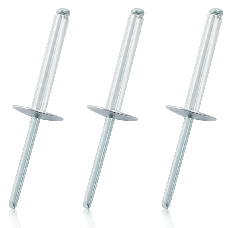 [Australia - AusPower] - 60 Pcs 3/16" x 1-1/4" Large Flange Aluminum Blind Rivets Dome Head Pop Rivets for Installing Accessories, Silver 3/16" x 1-1/4" 