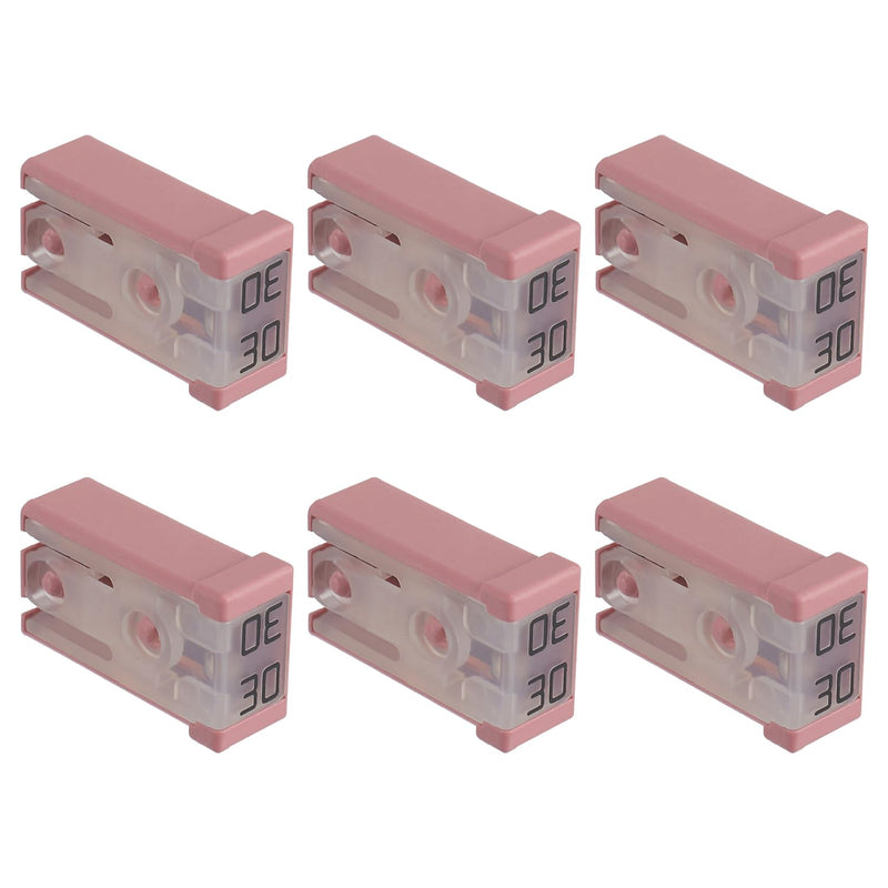 [Australia - AusPower] - 30A 32V Mini Slotted Automotive MCASE Shaped Cartridge Fuse Kit(pack of 6pcs,30A) 30A 