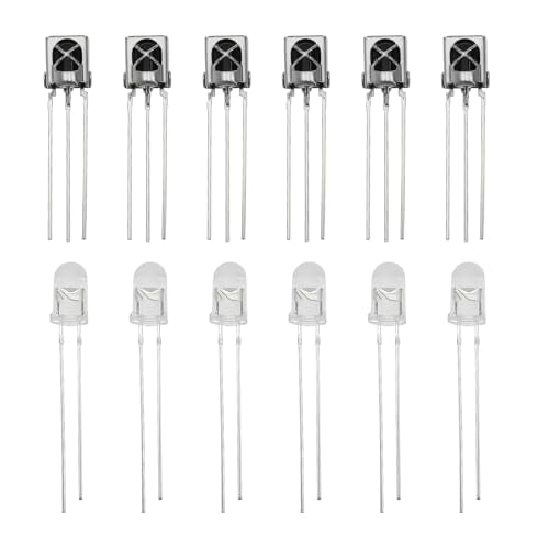EMSea VS1838B Transmitter Receiver Kit 5 mm Infrared Emitter for Electronic Devices Phototransistor Communication Equipment 20 Pairs