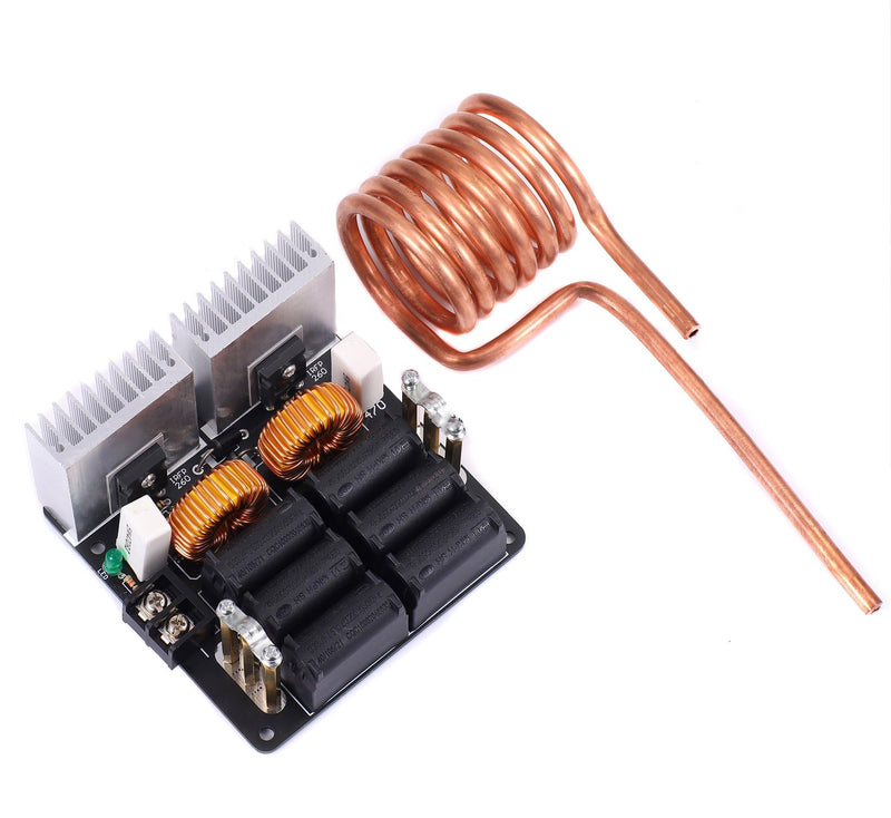 [Australia - AusPower] - 20A 1000W ZVS Induction Heating Board, DC 12V-48V Low Voltage Coil Flyback Driver Heater with Coil, Heating Power Module Kit 