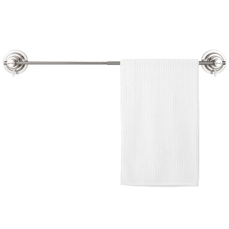 [Australia - AusPower] - Extendable Suction Cup Towel Bar 17-28.5", Brushed Nickel 