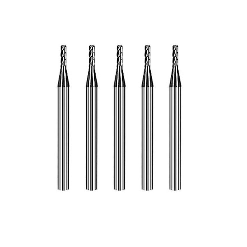 1/32" Carbide Square End Mill Set for Alloy Steels/Hardened Steels, 4 Flute HRC 55 Deg AlTiN Coating End Mill Bits Set, CNC Router Bits (Pack of 5) 1/32 inch