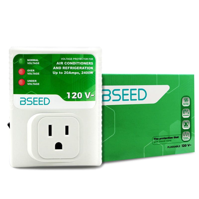[Australia - AusPower] - BSEED Surge Protector, Surge Protector Outlet for Refrigerator, Wall Power Surge Protector Plug in for TV, Computer, Washing Machine, Freezer and Home Appliances, 120VAC, 20Amp, 2400Watts, 1 Pack N017-120V-20A-1 Pack 