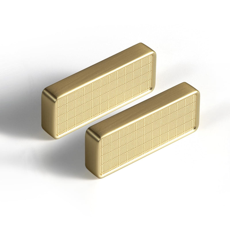 [Australia - AusPower] - Goo-Ki 6 Pack 1-1/4 Inch ï¼ˆ32mmï¼‰ Hole Center Cabinet Pulls Brushed Brass Zinc Alloy Kitchen Drawer Pulls Finger Pull Drawer Handles 1.85 Inch Length 2061-TLS-32 1-1/4 in Hole Centers 