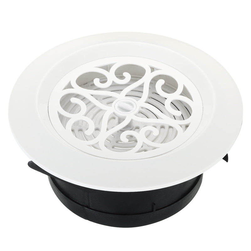 [Australia - AusPower] - PATIKIL 5 Inch Round Air Vent, Adjustable Ceiling Diffuser Grill Cover ABS Louver Soffit Vent with Screen for Bathroom Kitchen Living Room, White 