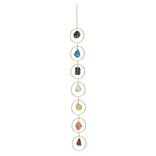 7-Chakra Hanging Crystals, Healing Crystal Wind Chime, Chakra Decor