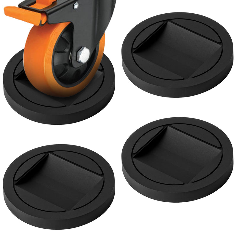 [Australia - AusPower] - Zhulerzil Bed Stoppers to Prevent Sliding - Furniture Wheel Stopper for Hardwood Floor - Rubber Bed Frame Stopper Caster Cups fit All Wheels of Furniture, Sofa, Bed, Chairs 4 Pack 