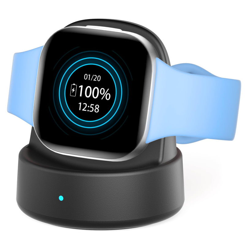 [Australia - AusPower] - Vipcase Charger Dock for Fitbit Sense/Sense 2/Versa 4/Versa 3,Upgraded Magnetic Watch Charger Stand with Charging Cable,Charger Replacement Accessories for Fitbit Charger,Black Black 