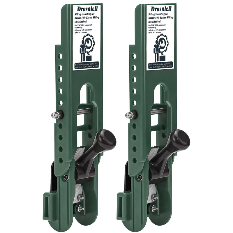 [Australia - AusPower] - Drusolell Siding Installation Tools Compatible with 5/16- Inch Fiber Cement Siding, Siding Mounting Kit with Adjustable Reveals, Lap Siding Gauge Made of Polycarbonate Body, Green 5/16-Inch 
