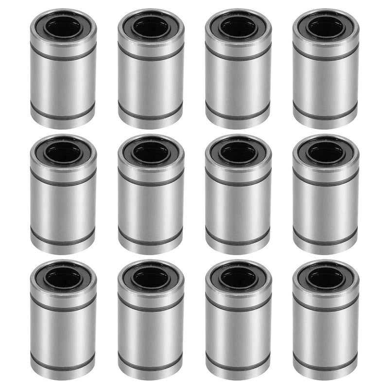 [Australia - AusPower] - uxcell 12pcs LM8UU Linear Ball Bearings, 8mm Bore 15mm OD 24mm Long Linear Bearing for CNC, 3D Printer 8mm x 15mm x 24mm 12 