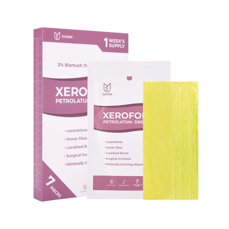 [Australia - AusPower] - Xeroform Petrolatum Dressing - 5"x9", Medical Non Stick Gauze Pads, Xeroform Soft Fine Mesh Gauze Patch for Wound Care, Burns, Lacerations, Skin Grafts & Surgical Incisions, 7 Individual Pack 