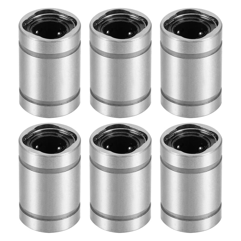 [Australia - AusPower] - uxcell 6pcs LM5UU Linear Ball Bearings, 5mm Bore 10mm OD 15mm Long Linear Bearing for CNC, 3D Printer 6 