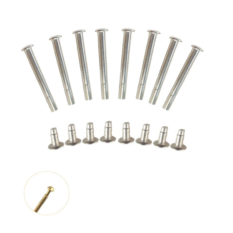 [Australia - AusPower] - 8 Pack Folding Fan Axle Rivet Nail Nut Repair Kit 35mm / 1.38in Handheld Fans Central Rotating Shaft Replacement Fastener for DIY Handmade Bamboo Paper Flower Foldable Hand Fan Accessories 35mm/1.38in 