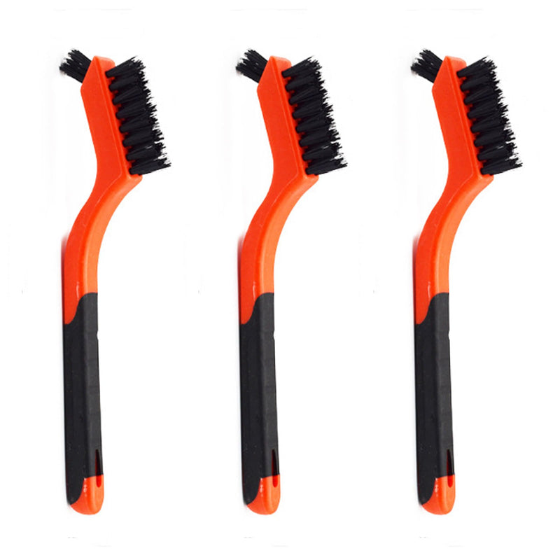 [Australia - AusPower] - 3pcs Nylon Cleaning Brushes Small Wire Brush Set for Cleaning Rust Removal in Holes 