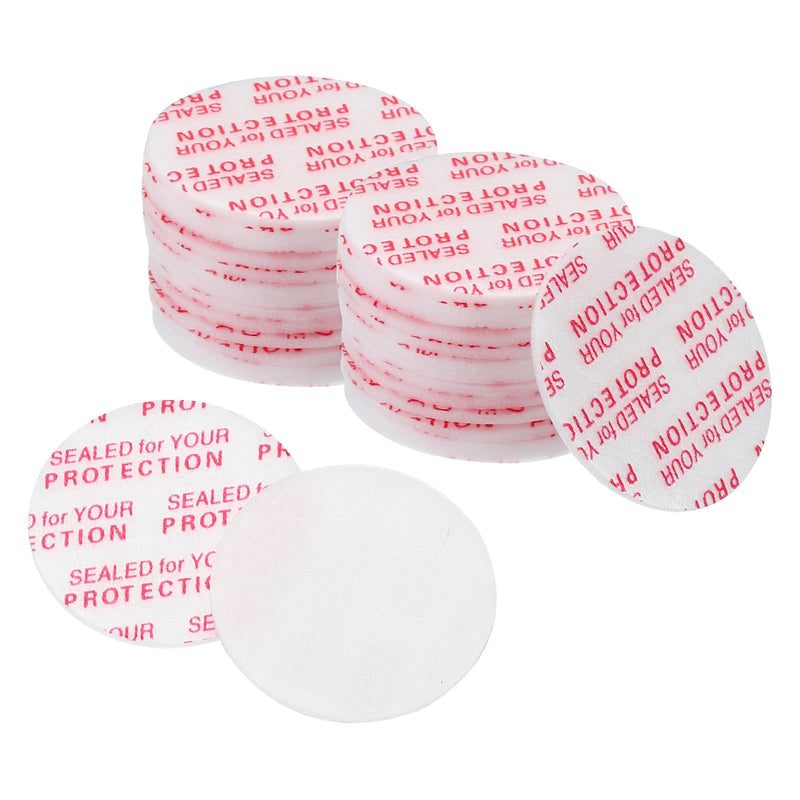 [Australia - AusPower] - PATIKIL 27mm/1.05inch Foam Lid Liner, 100Pcs PS Foam Resistant Tamper Pressure Sensitive Seal for Bottle Cap Liners Seals, White Red 