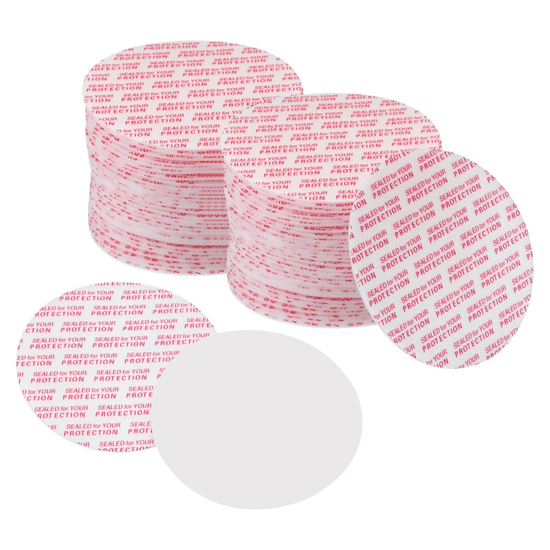 [Australia - AusPower] - PATIKIL 60mm/2.34inch Foam Lid Liner, 300Pcs PS Foam Resistant Tamper Pressure Sensitive Seal for Bottle Cap Liners Seals, White Red 