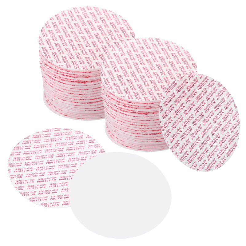 [Australia - AusPower] - PATIKIL 80mm/3.12inch Foam Lid Liner, 300Pcs PS Foam Resistant Tamper Pressure Sensitive Seal for Bottle Cap Liners Seals, White Red 