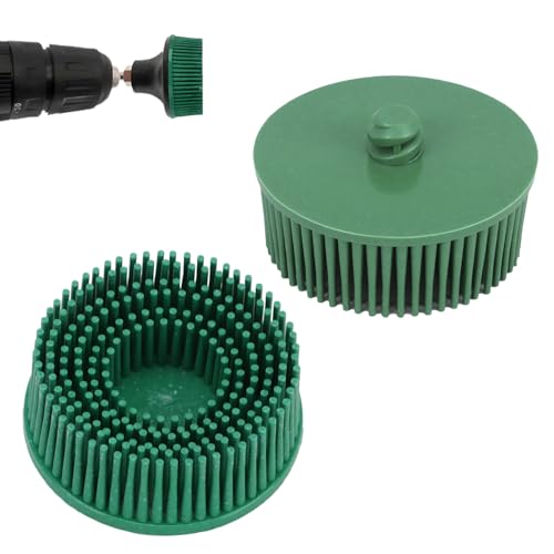 Bristle Disc 50 mm 25,000 rpm Detail Sanding Brush Silicon Carbide Shaft Mounting Disc Polishing Sanding Disc for Cleaning, Removing Stubborn Coatings (Green) Green