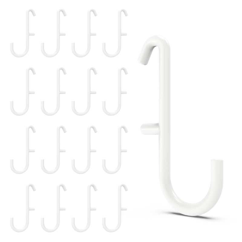 [Australia - AusPower] - Pegboard Hooks ONLY for IKEA Skadis Pegboard, White, Pegboard Accessories, Compatible with IKEA SKADIS Pegboard, 16 Pack White S Hook 