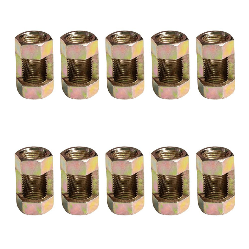 [Australia - AusPower] - ZYAMY 10PCS Cast Iron Hexagon Rotating Open End Nut M10 High Lamp Tube Galvanized Iron Repair Parts for Threaded Pipe Joint Screw Lighting Extension Rod Joint 25mm 