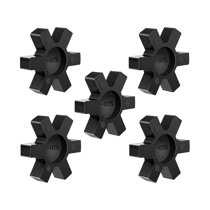 [Australia - AusPower] - Flexible NBR Rubber Spider Insert Solid Spider Center Insert, Rubber Spider Insert Spider Center Insert for L Jaw Coupling L-Jaw Coupler (5Pcs L075) 5Pcs L075 