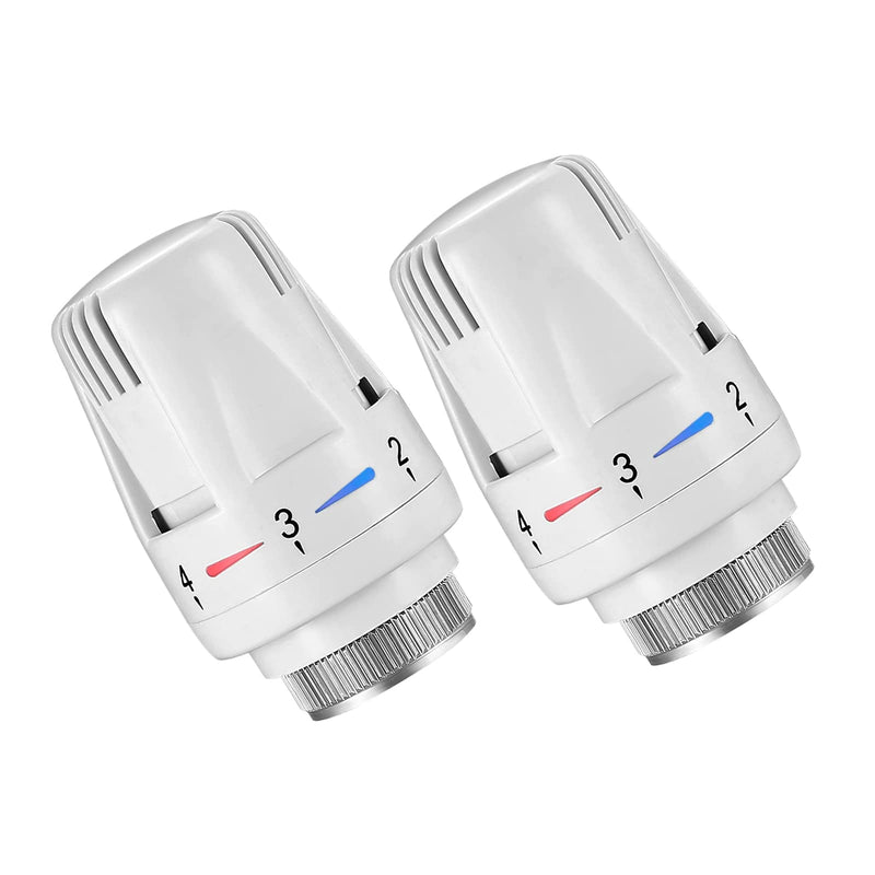 [Australia - AusPower] - 2 Pcs Thermostatic Radiator Heads Automatical Temperature Control Heads Anti Freeze Radiator Valve Heating Systems for Home Office 
