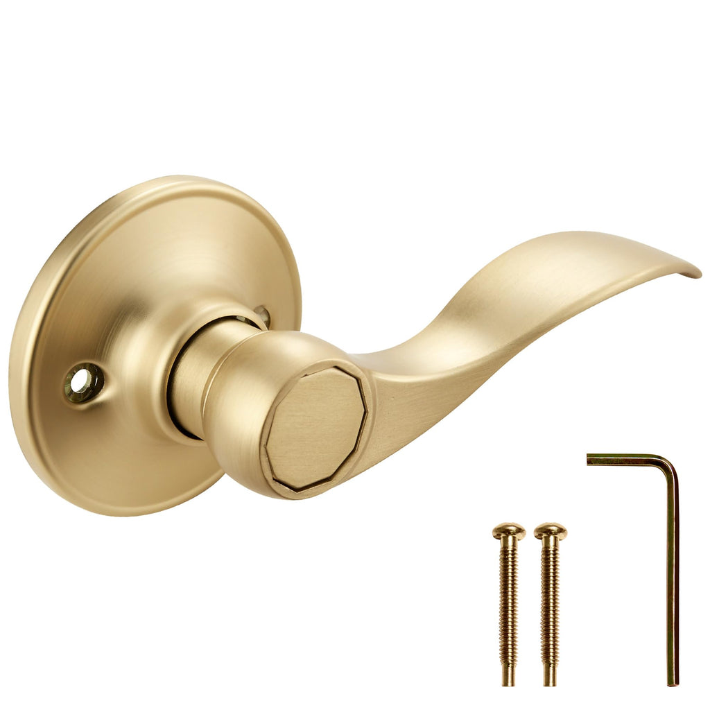[Australia - AusPower] - Design House 728873 Springdale Door Handle in Satin Gold, Decorative 