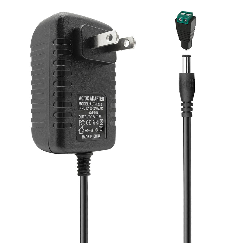 [Australia - AusPower] - YOOFONE AC Adapter 12V 2A Power Supply 5.5 x 2.1mm & 2.5mm AC 100-240V to DC 12Volt 1A 1.5A 2A Power Supply Cord for LED Strip Light, CCTV Camera, Router, DC12V Transformer 