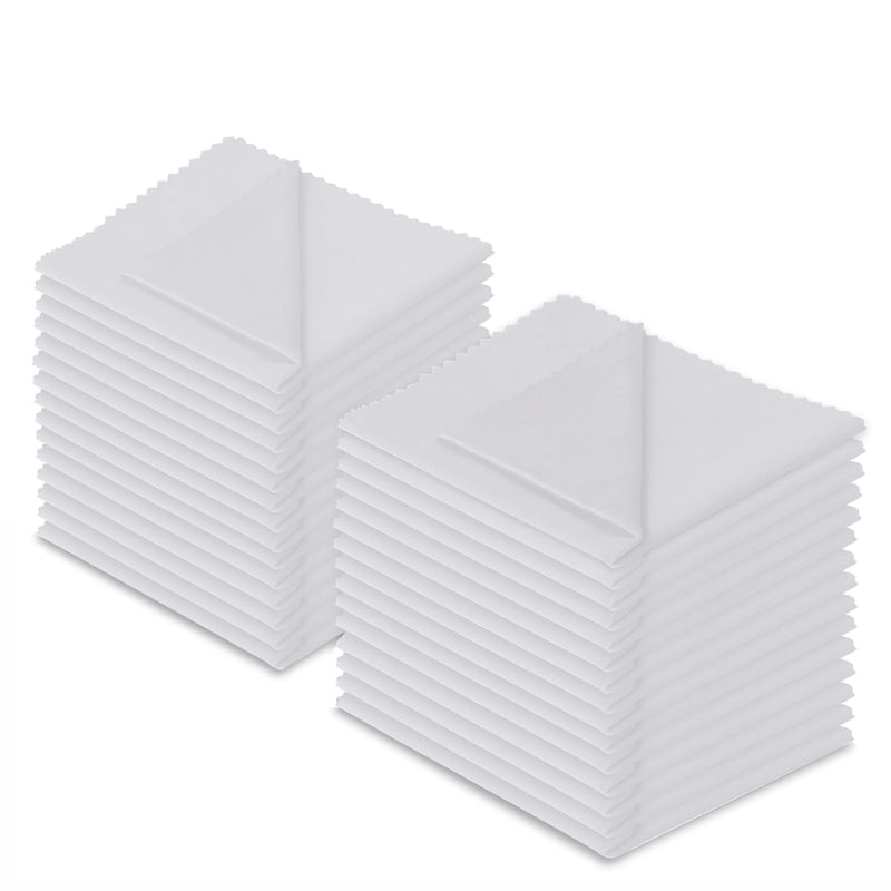 [Australia - AusPower] - Microfiber Cleaning Cloths for Electronics (White) - Cleans Lenses, Glasses, Screens, Cameras, iPad, iPhone, Eyeglasses, Cell Phone, LCD TV Screens and More (30 Pack) 30 