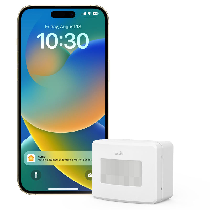 [Australia - AusPower] - Smart Motion Sensor, Wireless Hygrometer, Thermometer, Works with Apple HomeKit, Smart Home Automation, PIR Motion Detector-Thread ((iOs 17.4 and above is Required) white 