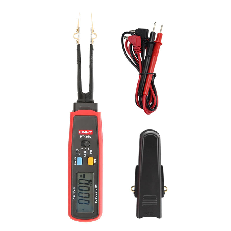 [Australia - AusPower] - UNI-T UT116C Digital Tweezers Smart SMD Tester 36V Electrical Multimeter Resistance Capacitance Continuity Diode Test Meter 