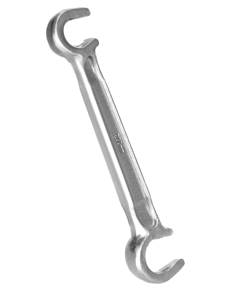 QWORK Double-Ended Valve Wheel Wrench - 11/16" and 1'', Protect Valve Wheels from Damage, Steel