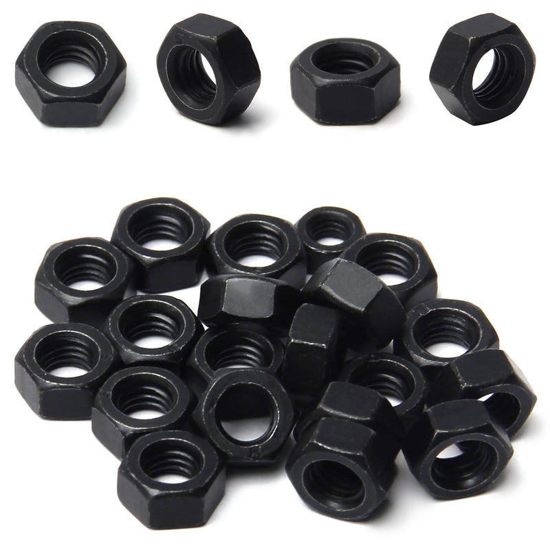 [Australia - AusPower] - M8-1.25 Hex Nuts, Carbon Steel, Black Oxide, M8 x 1.25mm Hex Drive, Grade 8.8, Metric, Right Hand, 13mm/0.5" Width, 6.5mm/0.25" Height, Replacement Nut with Plastic Case for DIY Home Mechanism 23 Pack M8-23PCS 