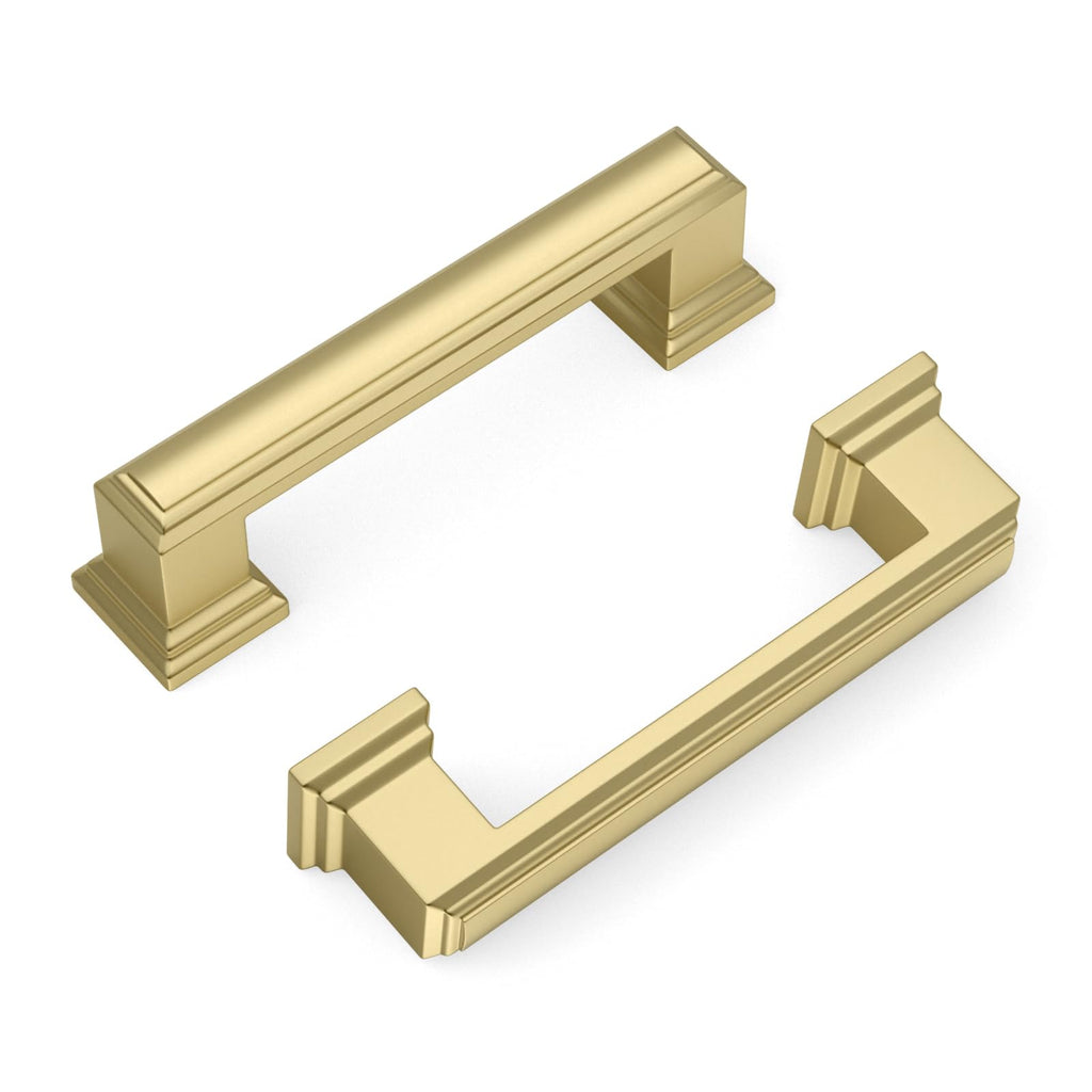 [Australia - AusPower] - Banqin 10 Pack Brushed Brass Cabinet Pulls 3inch Kitchen Cabinet Handles Gold Handles for Cabinets Gold Kitchen Hardware Dresser Pulls 3in Hole Centers 