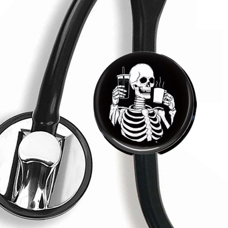 [Australia - AusPower] - Skull Stethoscope Tag Personalized,Nurse Doctor Stethoscope ID Tag Customized, Medical Stethoscope Name Tag 