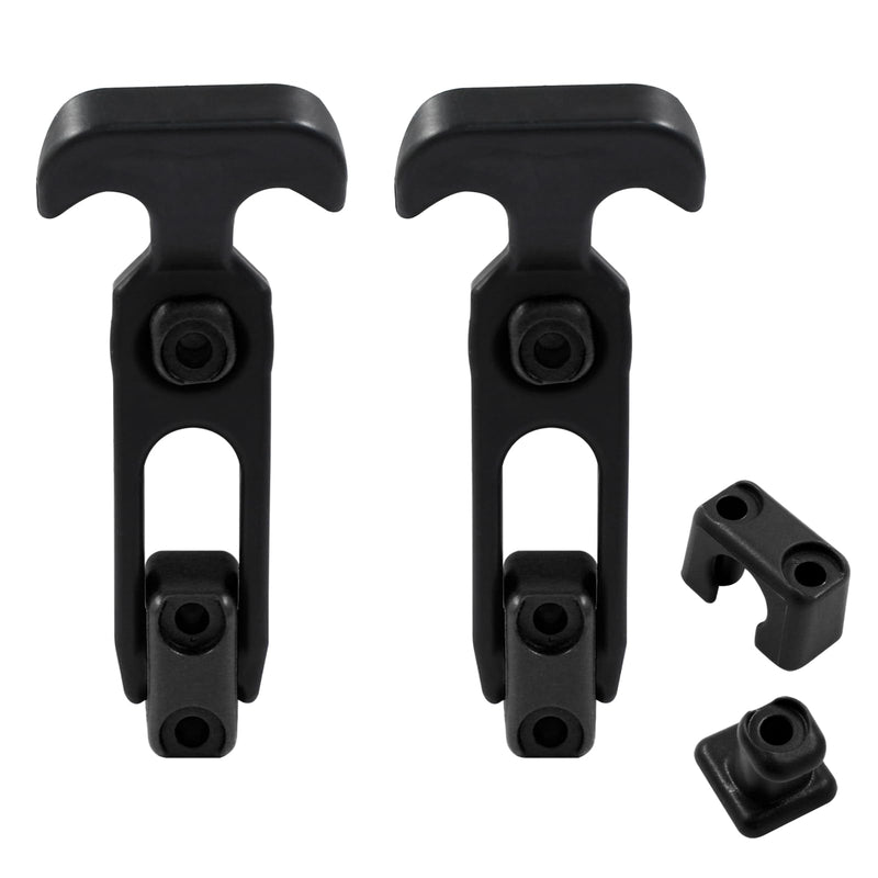 [Australia - AusPower] - Hordion 2 Pack 110 x 46mm T-Handle Latches, Toolbox Lid Latches Boat Hatch Latches, Rubber Draw Latches for Toolbox Cooler Replacement(Black) 110 x 47mm-Black 