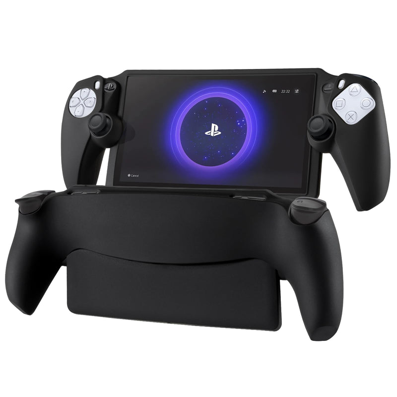 [Australia - AusPower] - CoBak case for Sony Playstation Portal, Silicone Shock-Absorption Anti-Fingerprint Scratch Resistant Cover Case for Playstation Portal - Black 