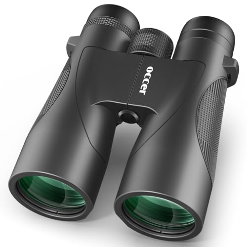 Occer 12x50 Binoculars for Adults High Powered for Bird Watching Hunting Tactical Edition-Black