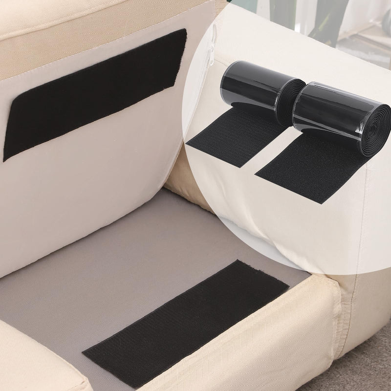 [Australia - AusPower] - Couch Cushion Grip,Heavy Duty Adhesive Hook Look Tape for Cushion Pad,Furniture Strips for Keep Couch Cushions from Sliding,4.4in x 6.5ft Mattress Anti Slip Tape 