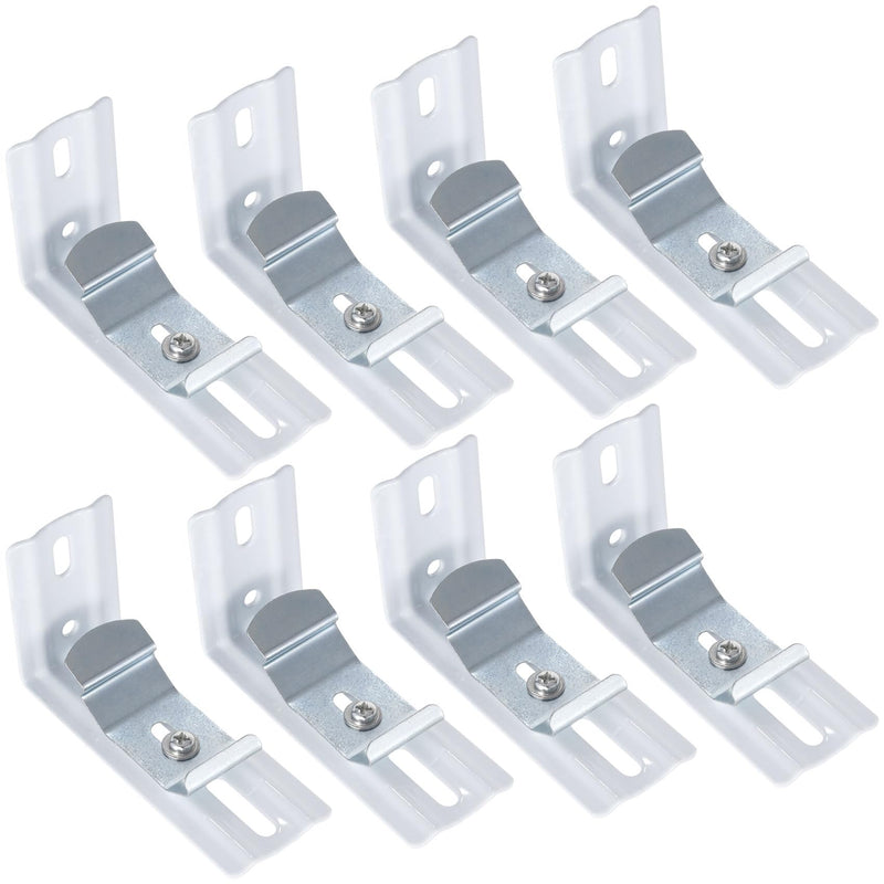 [Australia - AusPower] - HINZIC 8 pcs Vertical Blind L Bracket Vertical Blind Bracket Clips 3 inch Length for Vertical Blinds with Headrail Width 1-1/2"(38mm) Bracket Clips Outside Mounting 