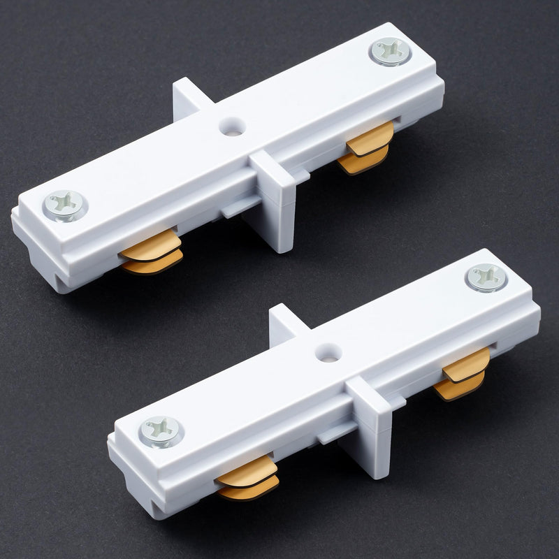 [Australia - AusPower] - Enhon 2 Pack H Track Dead End I Connector Compatible with WAC Lighting H Track Systems, 3 Wire 1 Track Lighting Kit for H Track System Track Lighting Accessories, LED Lights Connector in White 