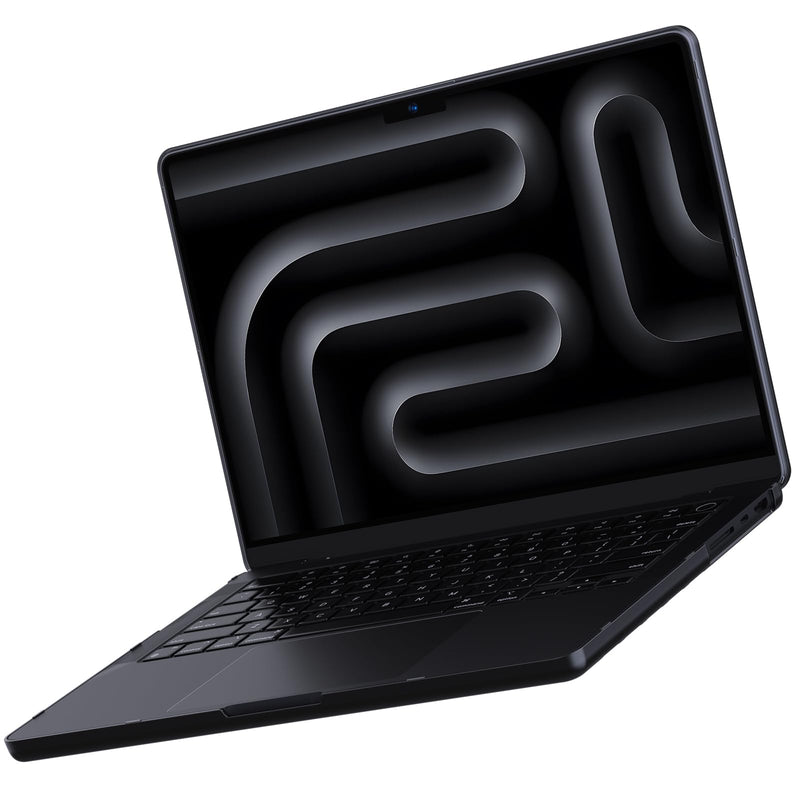 [Australia - AusPower] - for MacBook Pro 14 inch Case 2023-2021 M3 Pro/Max A2918 A2992 M2 A2779 M1 A2442 [100% Match Official Color] [Scientific Slim] Protective Hard Case Matte Cover for Laptop - Space Black Clear 