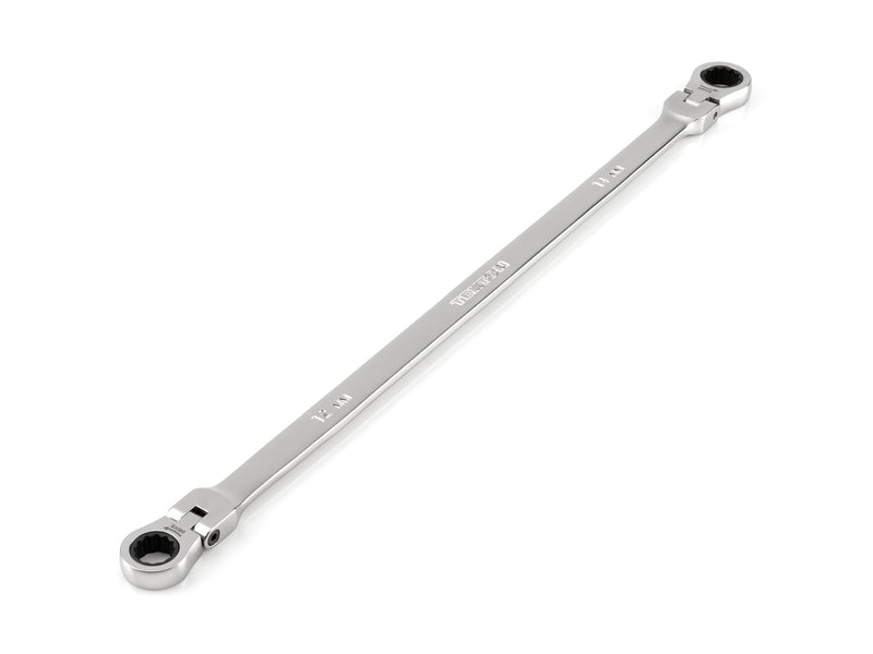 TEKTON 12 x 14 mm Long Flex Head Ratcheting Box End Wrench | WRB36412 15/32 x 9/16 in.