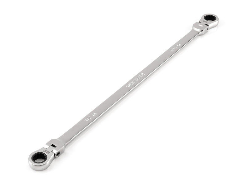TEKTON 1/2 x 9/16 Inch Long Flex Head Ratcheting Box End Wrench | WRB36313 1/2 x 9/16-Inch