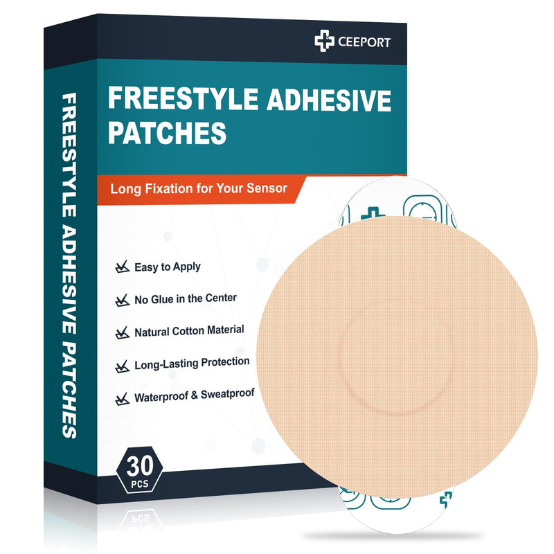 [Australia - AusPower] - 30 Pack Freestyle Adhesive Patches, Sensor Covers Intended for Freestyle Libre 2/3-Enlite-Medtronic Guardian, CGM Sensor Patches, No Glue in The Center, Long Fixation for Your Sensor(Tan) Tan(30 Pcs) 