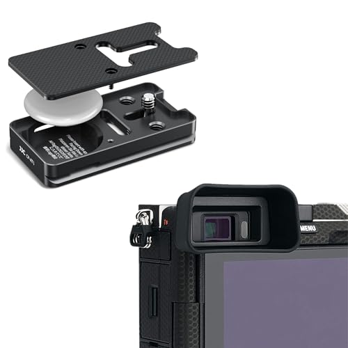 Camera Eyecup + Quick Release Plate for AirTag：Camera Eyecup with Quick Release Plate for AirTag