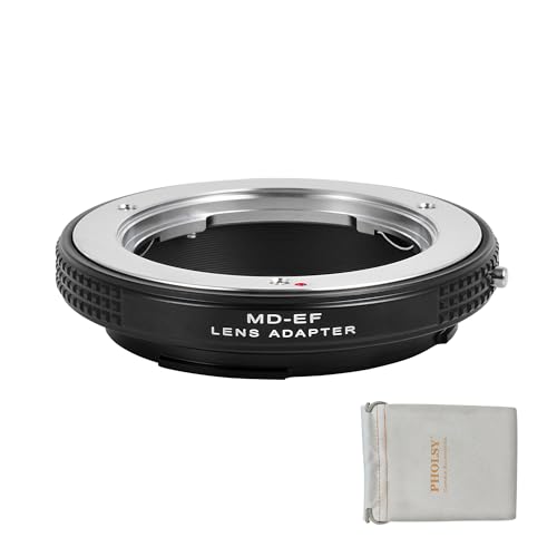 PHOLSY Lens Adapter Compatible with Minolta MD MC Lens to Canon EF Camera Minolta MD to EOS (Macro)