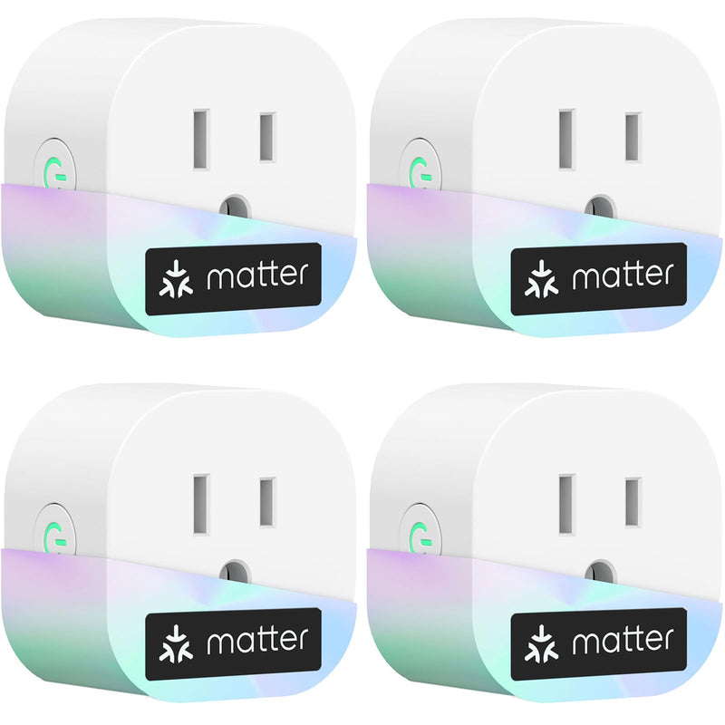 meross Matter Smart Plug Mini, FFS Easy Setup, 100% Privacy Smart Outlet, Compact Size, Support Apple Home, Alexa, Google Home with Schedule and Timer, App and Voice Control, 2.4G Wi-Fi Only (4 Pack) 4